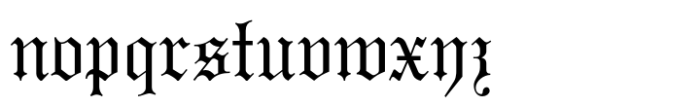 Gutenberg Gotisch Regular Font LOWERCASE