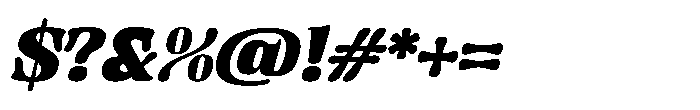 Gutriger Black Oblique Font OTHER CHARS