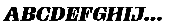 Gutriger Black Oblique Font UPPERCASE