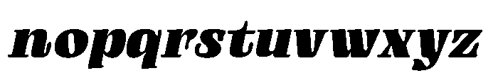 Gutriger Black Oblique Font LOWERCASE