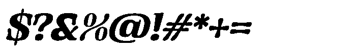 Gutriger Bold Oblique Font OTHER CHARS