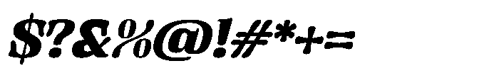 Gutriger Extra Bold Oblique Font OTHER CHARS