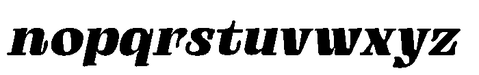 Gutriger Extra Bold Oblique Font LOWERCASE