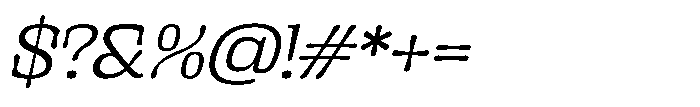 Gutriger Extra Light Oblique Font OTHER CHARS