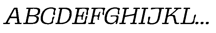 Gutriger Extra Light Oblique Font UPPERCASE