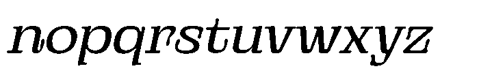 Gutriger Light Oblique Font LOWERCASE