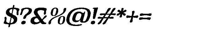 Gutriger Medium Oblique Font OTHER CHARS