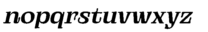 Gutriger Medium Oblique Font LOWERCASE