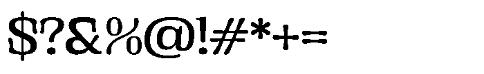 Gutriger Regular Font OTHER CHARS