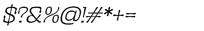 Gutriger Thin Oblique Font OTHER CHARS