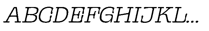 Gutriger Thin Oblique Font UPPERCASE