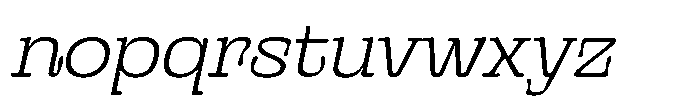 Gutriger Thin Oblique Font LOWERCASE