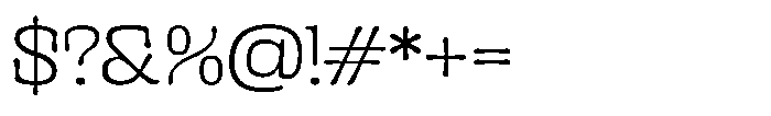 Gutriger Thin Font OTHER CHARS