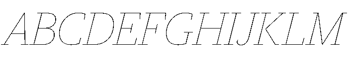 Guardian Egyptian Headline Hairline Italic Font UPPERCASE