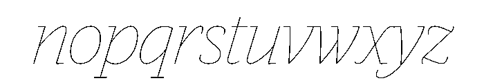 Guardian Egyptian Headline Hairline Italic Font LOWERCASE