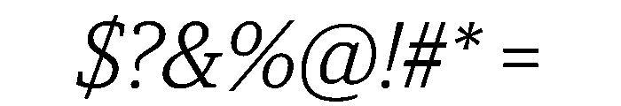 Guardian Egyptian Headline Light Italic Font OTHER CHARS