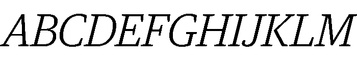 Guardian Egyptian Headline Light Italic Font UPPERCASE