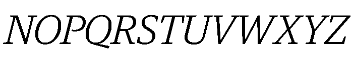 Guardian Egyptian Headline Light Italic Font UPPERCASE