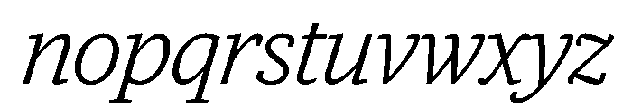 Guardian Egyptian Headline Light Italic Font LOWERCASE