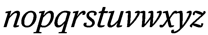 Guardian Egyptian Headline Regular Italic Font LOWERCASE