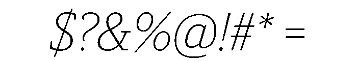 Guardian Egyptian Headline Thin Italic Font OTHER CHARS