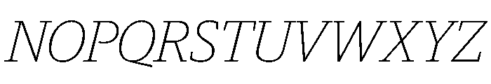 Guardian Egyptian Headline Thin Italic Font UPPERCASE