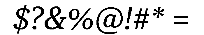 Guardian Egyptian Text Regular Italic Font OTHER CHARS