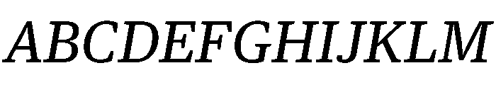 Guardian Egyptian Text Regular Italic Font UPPERCASE
