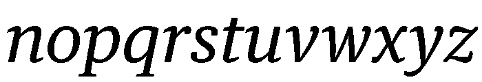Guardian Egyptian Text Regular Italic Font LOWERCASE