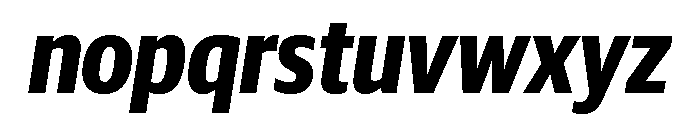 Guardian Sans Headline Condensed Bold Italic Font LOWERCASE