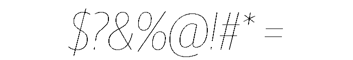 Guardian Sans Headline Condensed Hairline Italic Font OTHER CHARS