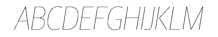 Guardian Sans Headline Condensed Hairline Italic Font UPPERCASE