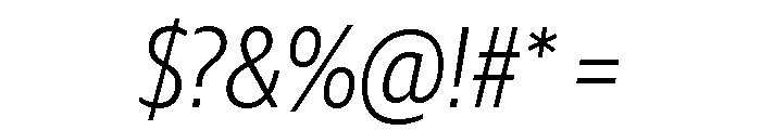 Guardian Sans Headline Condensed Light Italic Font OTHER CHARS