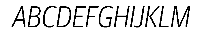 Guardian Sans Headline Condensed Light Italic Font UPPERCASE