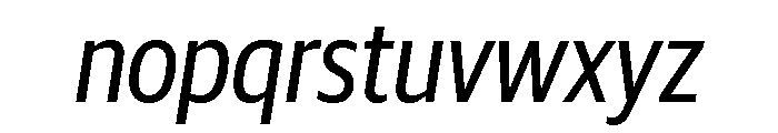 Guardian Sans Headline Condensed Regular Italic Font LOWERCASE