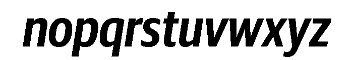 Guardian Sans Headline Condensed Semibold Italic Font LOWERCASE