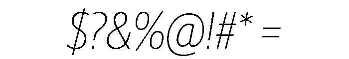 Guardian Sans Headline Condensed Thin Italic Font OTHER CHARS