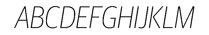 Guardian Sans Headline Condensed Thin Italic Font UPPERCASE