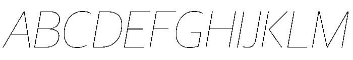 Guardian Sans Headline Hairline Italic Font UPPERCASE