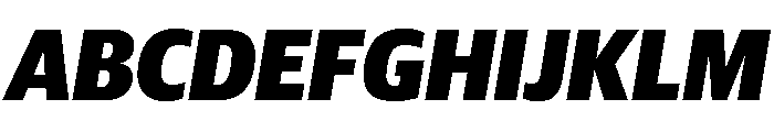 Guardian Sans Headline Narrow Black Italic Font UPPERCASE