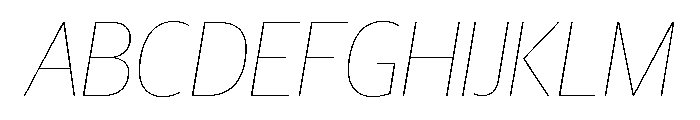 Guardian Sans Headline Narrow Hairline Italic Font UPPERCASE