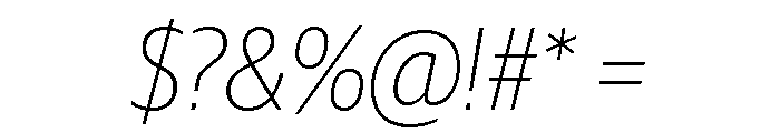 Guardian Sans Headline Narrow Thin Italic Font OTHER CHARS