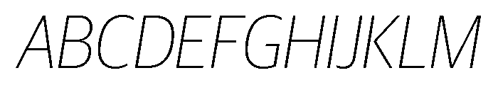 Guardian Sans Headline Narrow Thin Italic Font UPPERCASE