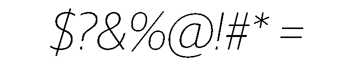 Guardian Sans Headline Thin Italic Font OTHER CHARS