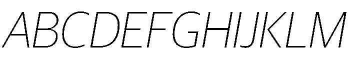 Guardian Sans Headline Thin Italic Font UPPERCASE