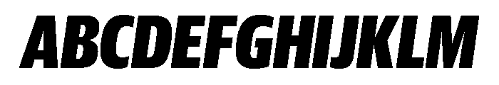Guardian Sans Headline X Condensed Black Italic Font UPPERCASE