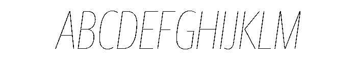 Guardian Sans Headline X Condensed Hairline Italic Font UPPERCASE