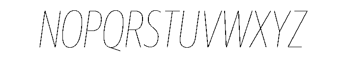 Guardian Sans Headline X Condensed Hairline Italic Font UPPERCASE