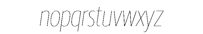Guardian Sans Headline X Condensed Hairline Italic Font LOWERCASE