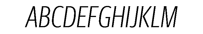 Guardian Sans Headline X Condensed Light Italic Font UPPERCASE